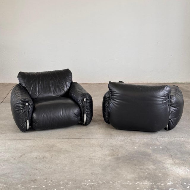 1970s Set of Mid-Century Armchairs by Giuseppe Munari for Poltrona Munari, 1970s For Sale - Image 5 of 17