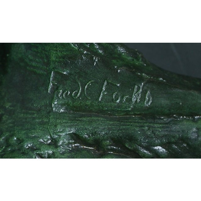 F. Focht, Art Deco Jean Mermoz Sculpture, 1930, Bronze For Sale - Image 6 of 16