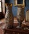 Pair of Antique Bohemian Amber Glass Vases With Elaborate Silver-Plated Filigree & Imperial Double-Headed Eagle Mounts (C. 1900) For Sale - Image 12 of 12