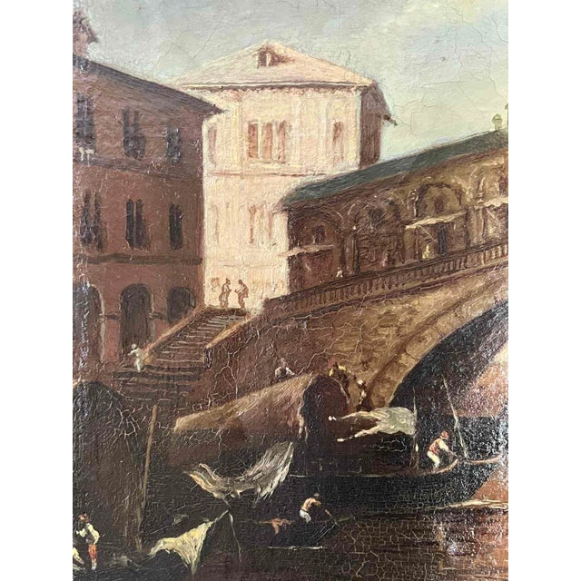 Venice Grand Canal, Italy, Oil on Canvas, 19th Century For Sale - Image 6 of 11