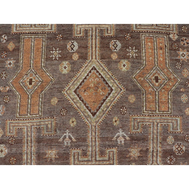 Antique Persian Lori Rug With All-Over Geometric Tribal Design on a Grey Field For Sale In Atlanta - Image 6 of 14