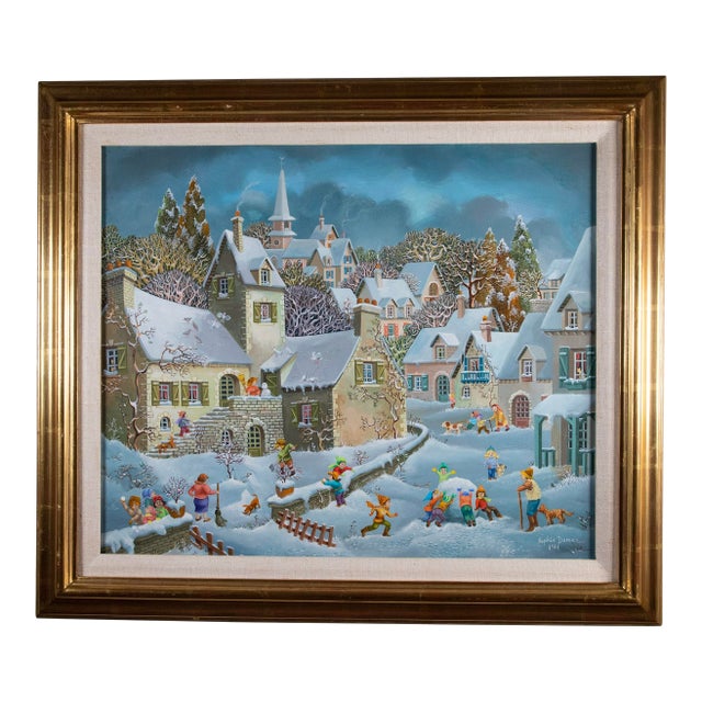 Late 20th Century Sophie Damez - French - Oil on Canvas - 1981 For Sale