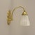 Metal Wall Lamp in Brass with Satin Shade, France, 1919 For Sale - Image 7 of 7