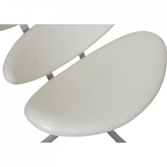 Corona Chair in White Leather by Erik Jørgensen For Sale - Image 5 of 14