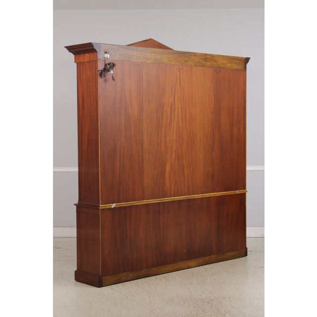 Kindel Neoclassical Mahogany Breakfront Bookcase For Sale - Image 17 of 18