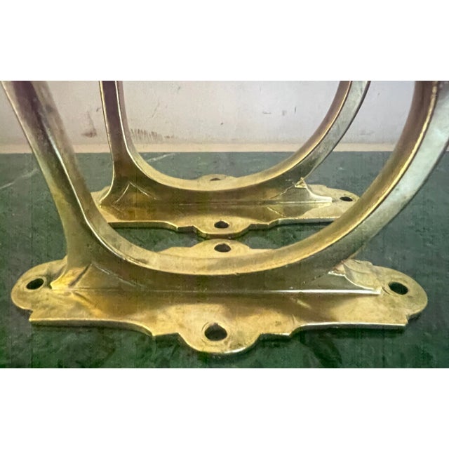 Metal French Brass Coat and Hat Hooks, C. 1930's- Set of 2 For Sale - Image 7 of 10