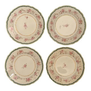 Vintage Floral Plates - Set of Four For Sale