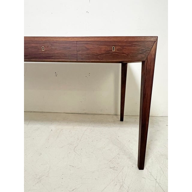 1950s C. 1950s Severin Hansen Model 36 Rosewood Desk for Haslev, Denmark For Sale - Image 5 of 14