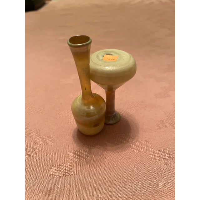 Tan 1980s Pair of Neker Glass Vases For Sale - Image 8 of 9