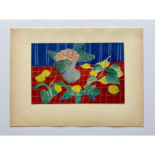 1940s Henri Matisse Vintage 1946 First Edition Fine Art Lithograph Print " Les Citrons " 1943 For Sale - Image 5 of 12