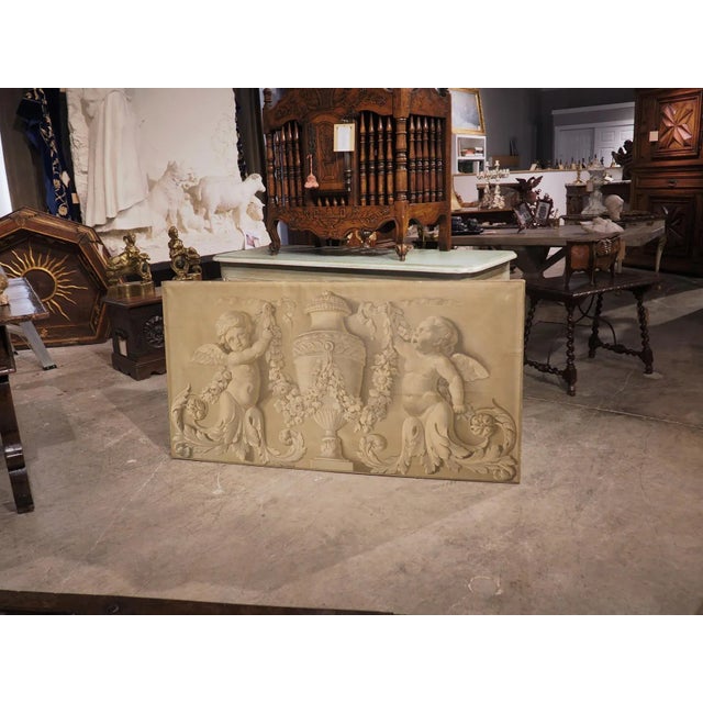 French Antique French Neoclassical Grisaille Overdoor Painting, Circa 1815 For Sale - Image 3 of 13