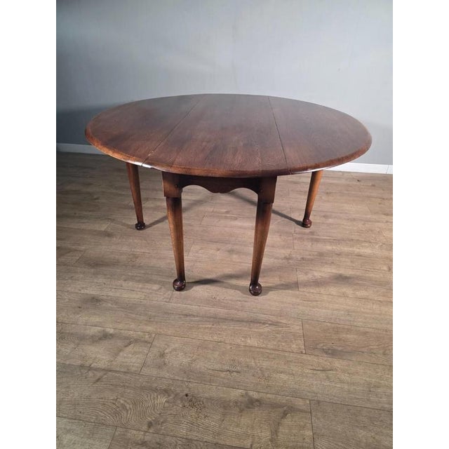 Large Oak Gate Leg Dining Table For Sale - Image 10 of 10