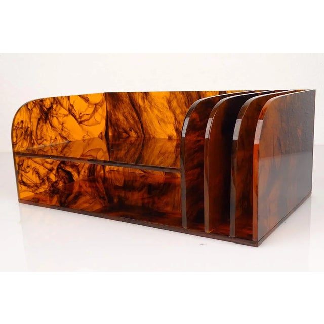 Vintage French Space Age Acrylic Glass Organizer, 1970s For Sale - Image 9 of 18