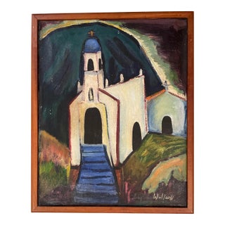Abstract Expressionist Oil Painting by Edythe Wallach Kidd. For Sale