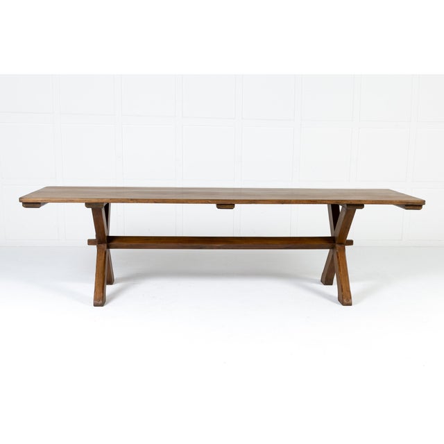 Wood 20th Century English Pine Refectory Table For Sale - Image 7 of 9