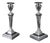 Antique Neoclassical Silver-Plated Candlesticks from Walker & Hall, 19th Century, Set of 2 For Sale