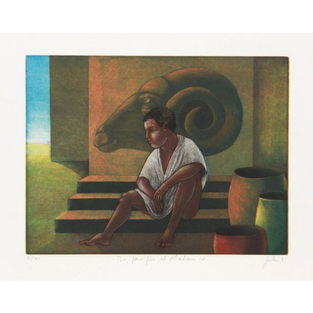 1980s 1980s "The Sacrifice of Abraham IV" Etching by Nicolette Jelen For Sale - Image 5 of 5