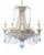 19th Century Italian Beaded Chandelier with Sapphire Blue Drops For Sale - Image 12 of 13
