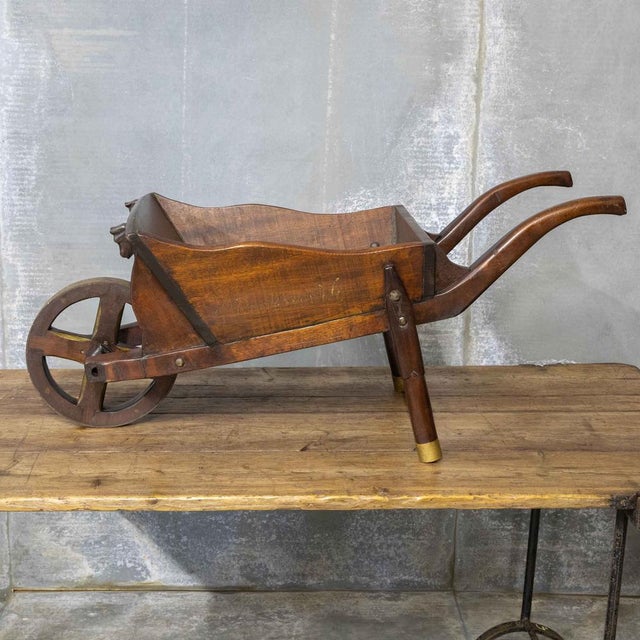 Mahogany Child's Wheelbarrow, 1970s For Sale - Image 4 of 14