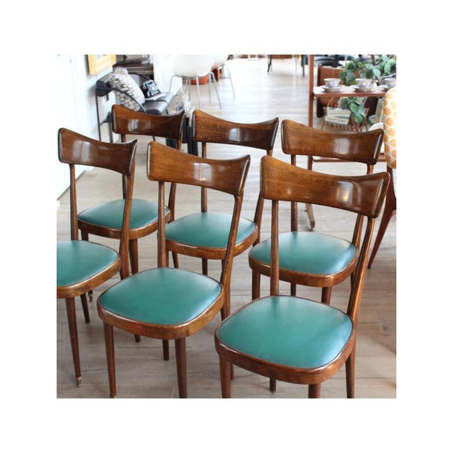 Green Chairs attributed to Pirelli Sapsa, 1950s, Set of 6 For Sale - Image 17 of 18