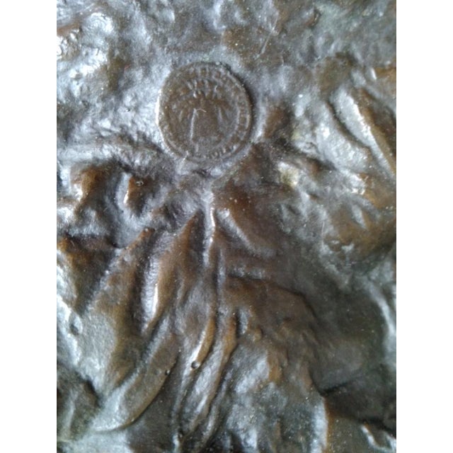 Antique Quality Patinated Solid Bronze Sculpture Statue Figures of Children the Secret Signed Auguste Moreau For Sale - Image 14 of 15