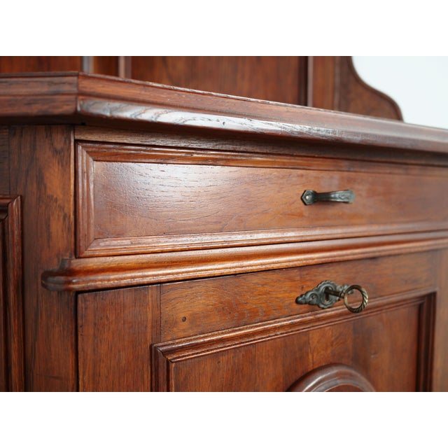 German Oak Corner Cabinet, 1950s For Sale - Image 15 of 18