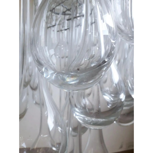 Transparent Mid 20th Century Murano Droplets Chandelier For Sale - Image 8 of 10