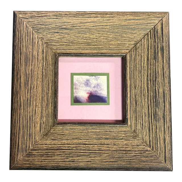 1970’s Original Miniature Abstract Watercolor Landscape Painting For Sale