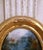 19th Century French Napoleon III Oval Fixé Sous Verre Painting in Gilt Frame For Sale - Image 4 of 7