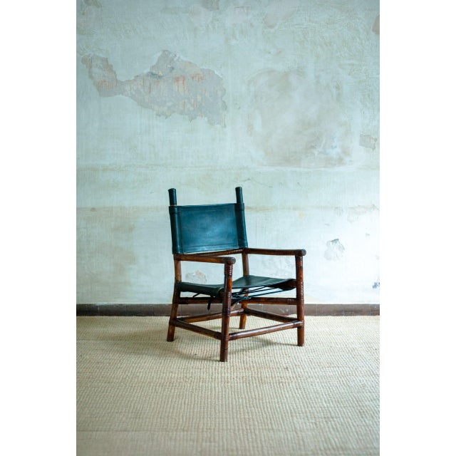 Set of Bamboo Lounge Set with Chair and Ottoman, 1970s For Sale - Image 3 of 18