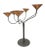 MCM Aristo-Style 6 Tealight Candle Copper & Metal Twisted Stem 15” Candelabra For Sale - Image 4 of 7