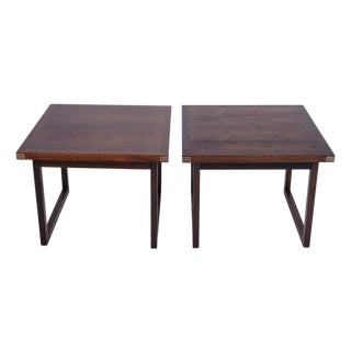 Side Tables in Rosewood by Rud Thygesen for Heltborg Furniture, 1960s, Set of 2 For Sale