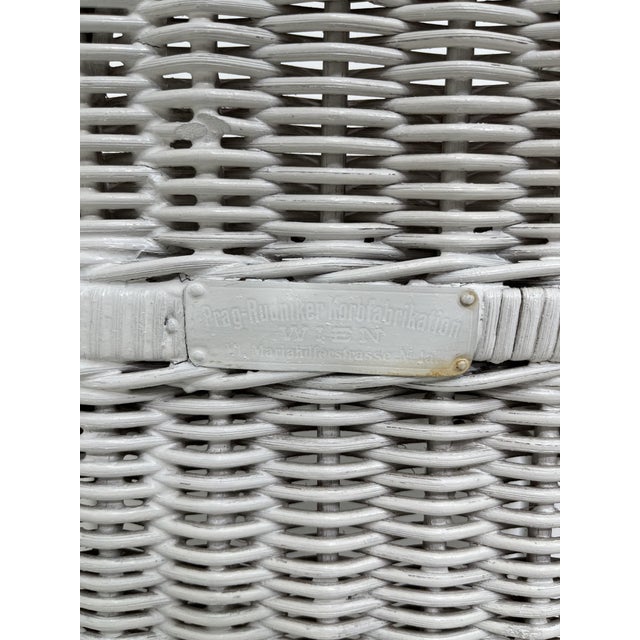 Vienna Secession Wicker Armchair, Austria, 1905 For Sale - Image 6 of 11