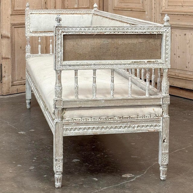 18th Century Swedish Gustavian Period Neoclassical Bench For Sale - Image 12 of 17