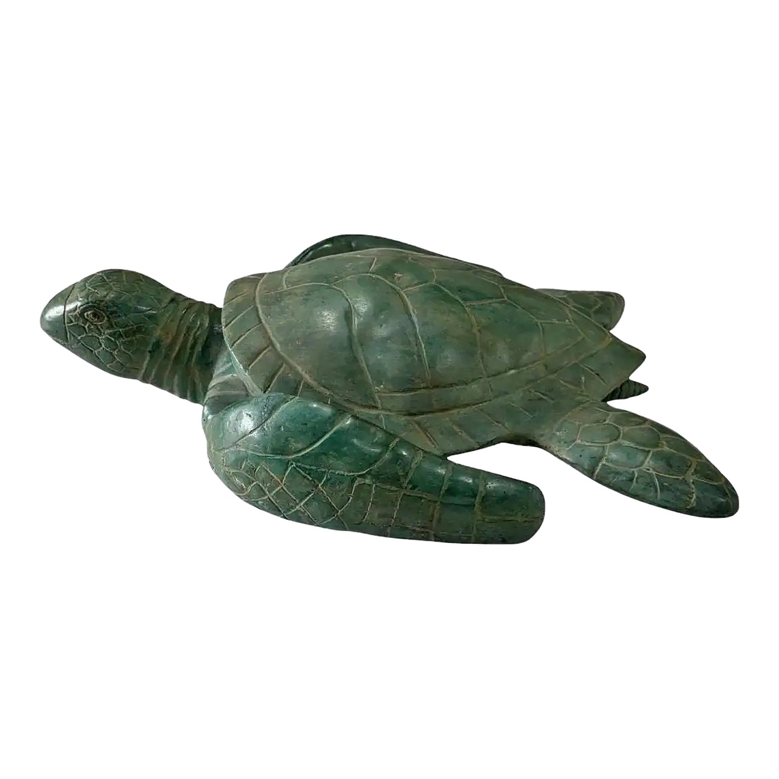 Modern Solid Brass Sea Turtle Sculpture, Cast Technique From Indonesia ...