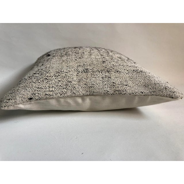 Vintage Turkish White Kilim Pillow For Sale - Image 4 of 6