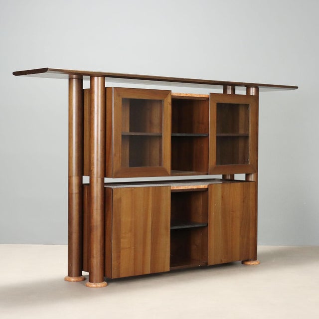 Vintage Sideboard in Wood and Marble, 1980s For Sale - Image 12 of 12