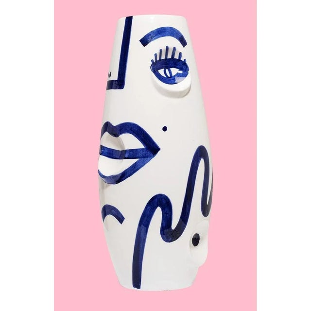 Contemporary Eye Black Gold Ceramic Vase by Malwina Konopacka For Sale - Image 3 of 6