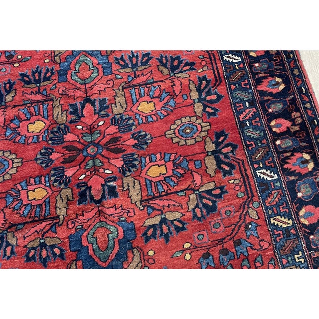 Persian Antique 1910s Persian Lilihan Rug 5.7' X 6.8' (174cm X 207cm) For Sale - Image 3 of 9