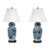 Pair of Large-Scale Vintage Chinese Blue & White Porcelain Chinoiserie Table Lamps For Sale