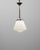 1920s French Art Deco Glass Pendant With Chrome Fitting For Sale - Image 9 of 18