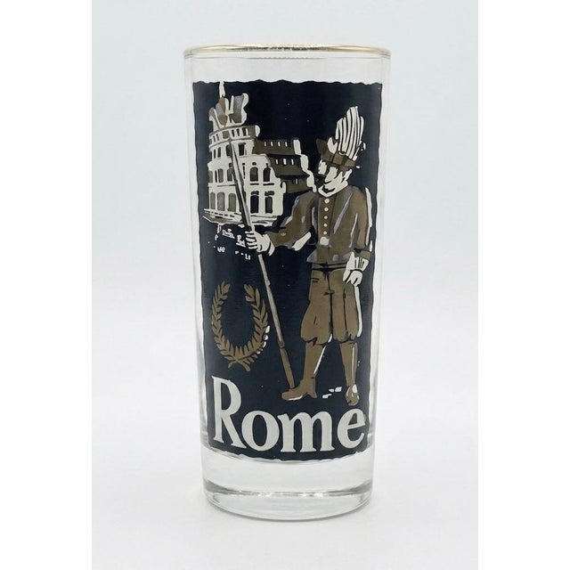 1960s Libbey Glass Co. "Cities of the World" Glassware Collection. Set of 5 For Sale - Image 6 of 7