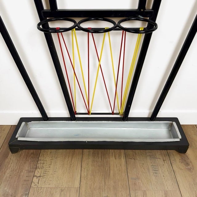 1960s Vintage Metal Coat Rack with Wooden Balls and Scoubidou Cords, 1960s For Sale - Image 5 of 18