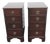 Kindel Tall and Narrow Mahogany Nightstands End Bedside Tables a Pair 6443 For Sale