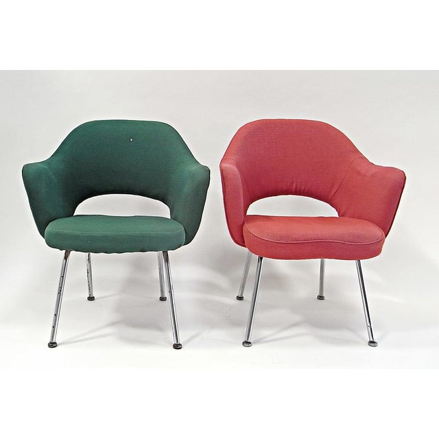 Red Executive Lounge Chair by Eero Saarinen for Knoll, 1980s For Sale - Image 8 of 9