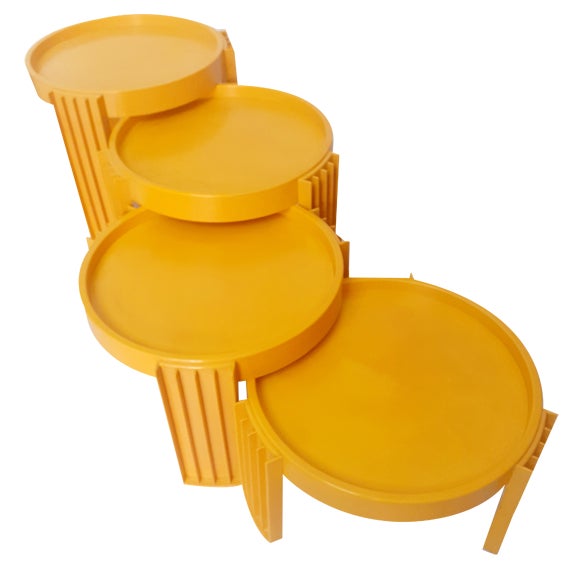 Marema Tables by Gianfranco Frattinis for Cassina, 1960s, Set of 4 For Sale