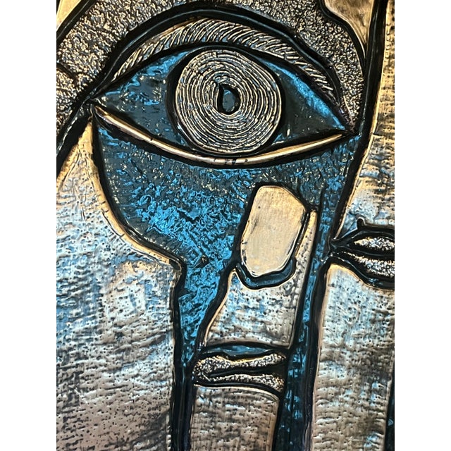 Expressionism Oswaldo Guayasamin (1919-1999), Midcentury/Postmodern, Hand Tooled Copper Alloy Relief Sculpture, Signed For Sale - Image 3 of 6
