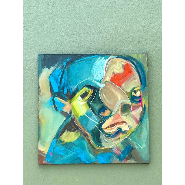Abstract Figurative Oil Painting on Canvas For Sale In West Palm - Image 6 of 15