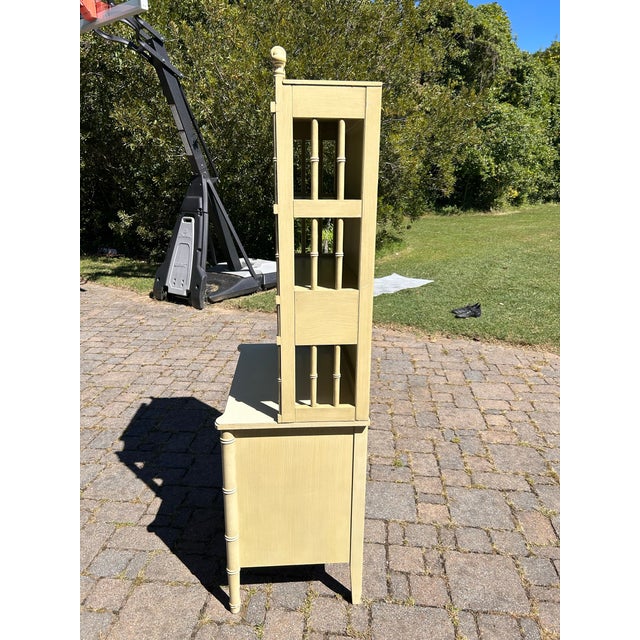 Wood 1970s Henry Link Bali Hai Cabinet & Hutch For Sale - Image 7 of 12