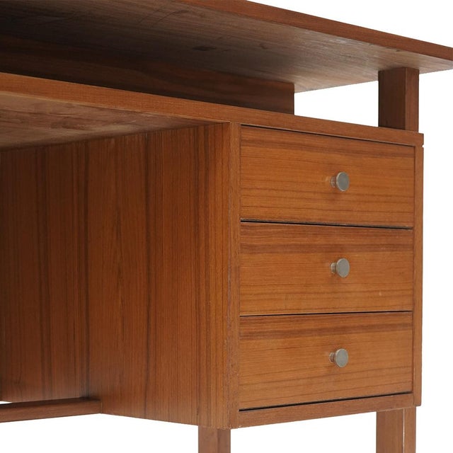 Teak Desk with Drawers, 1960s For Sale - Image 10 of 13